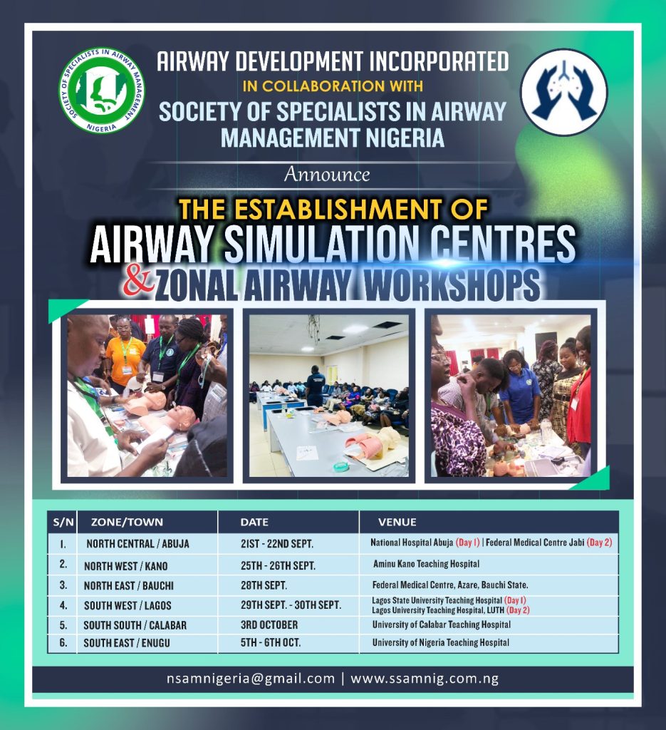 Airway Simulation Centeres & Zonal Airway Management Workshops
