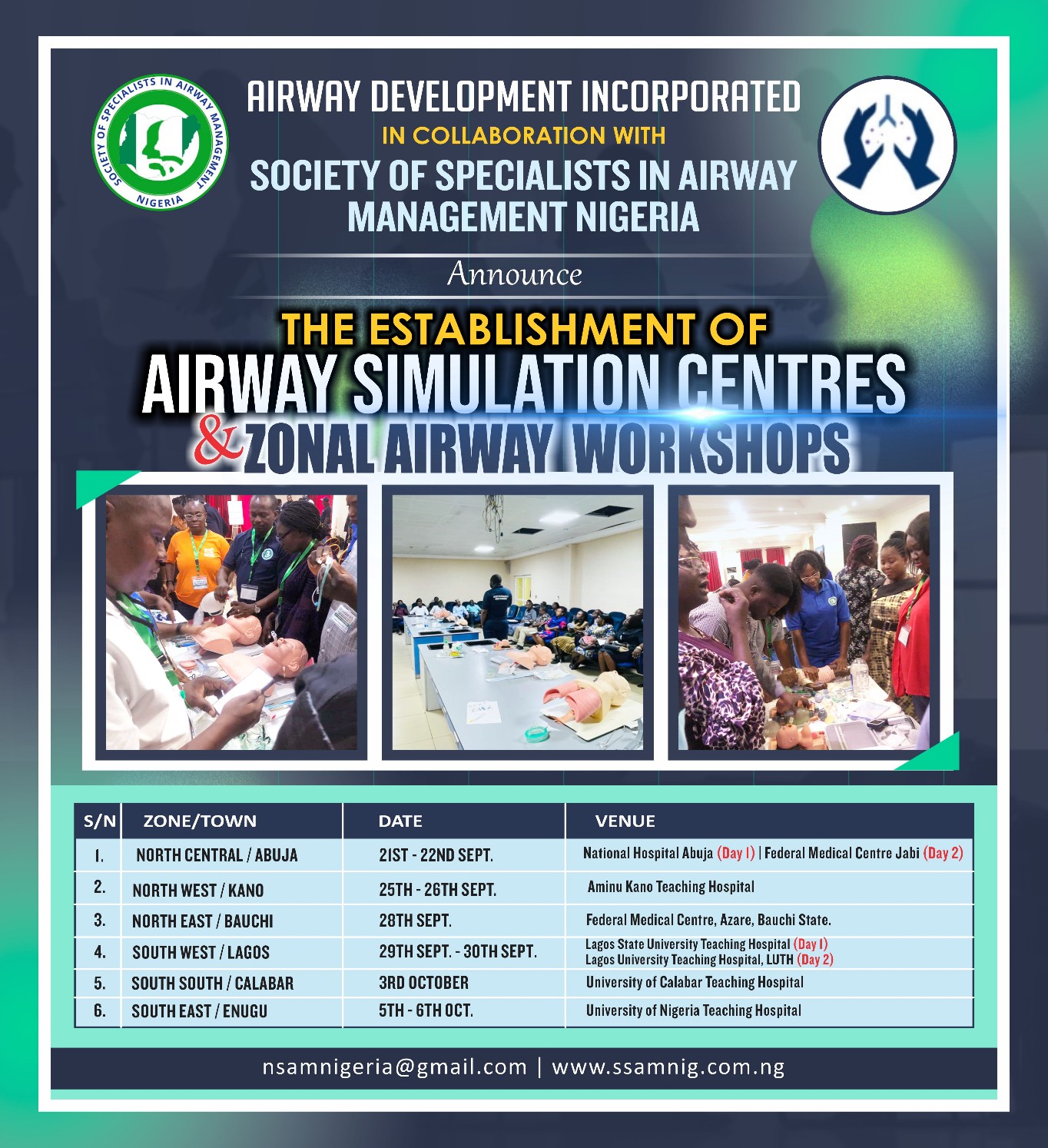 Airway Simulation Centeres & Zonal Airway Management Workshops